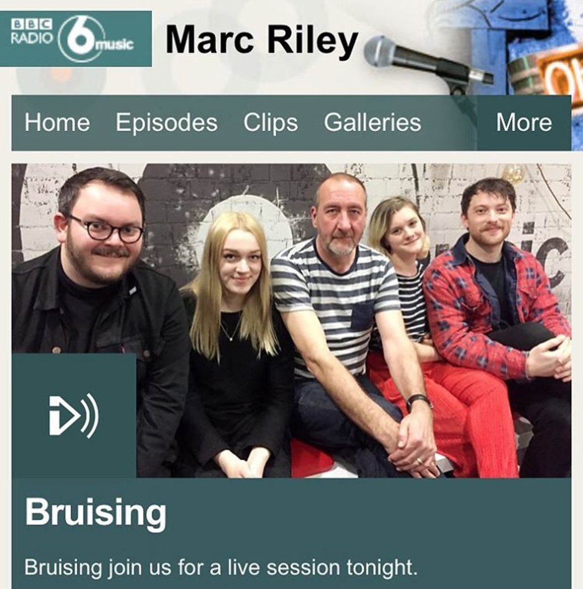 Listen again to our <a href="/BBC6Music/">BBC Radio 6 Music</a> session with <a href="/marcrileydj/">Marc Riley ⚽️🍺🐳</a> from last night below. 3 songs from around 21 + 47 mins <3
bbc.co.uk/programmes/b08…