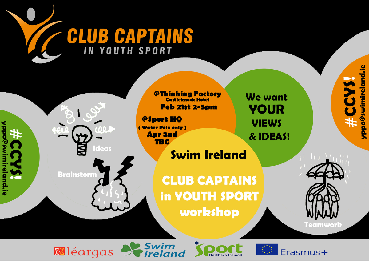 swimireland's tweet photo. Excited! #CCYS Club Captains in Youth Sport workshop #WhatIsACaptain today @CHCC #ThinkingFactory @SwimLeinster @sportireland @Leargas https://t.co/zlLd0D40pF