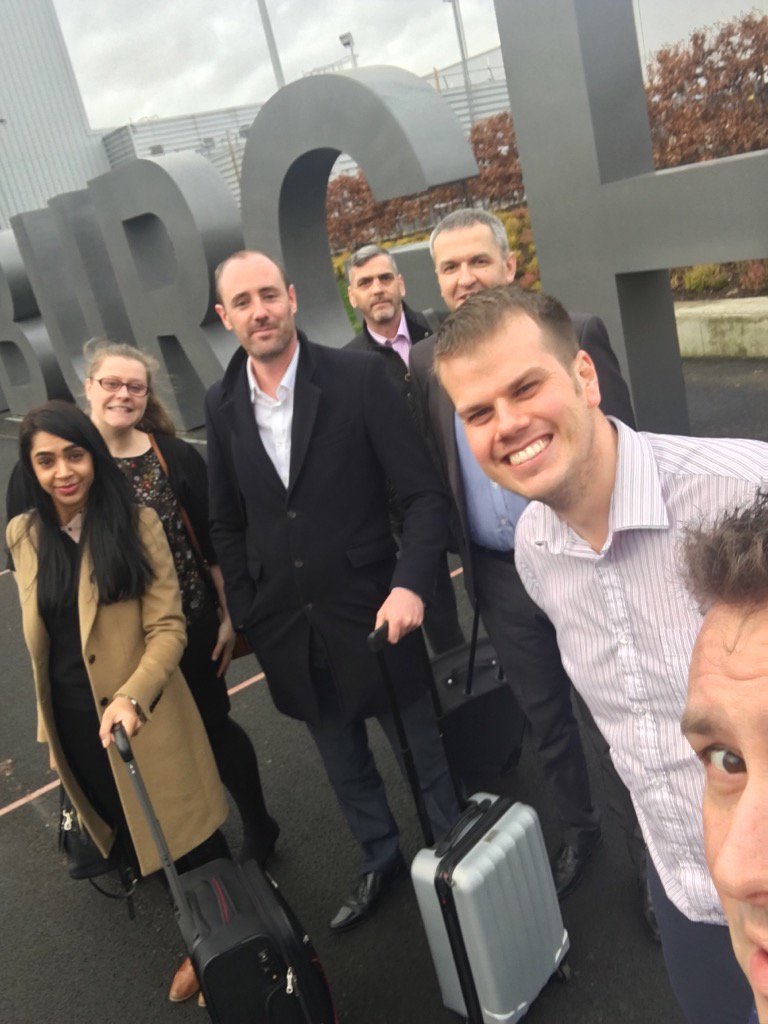 Team selfie.... Return leg from <a href="/arthurmckay1958/">Arthur McKay</a> with <a href="/JasonRout1/">Jason Rout</a> <a href="/mdsmithbse/">Michael Smith</a> <a href="/P_Badesha/">Parm Badesha</a> @ServestRetail