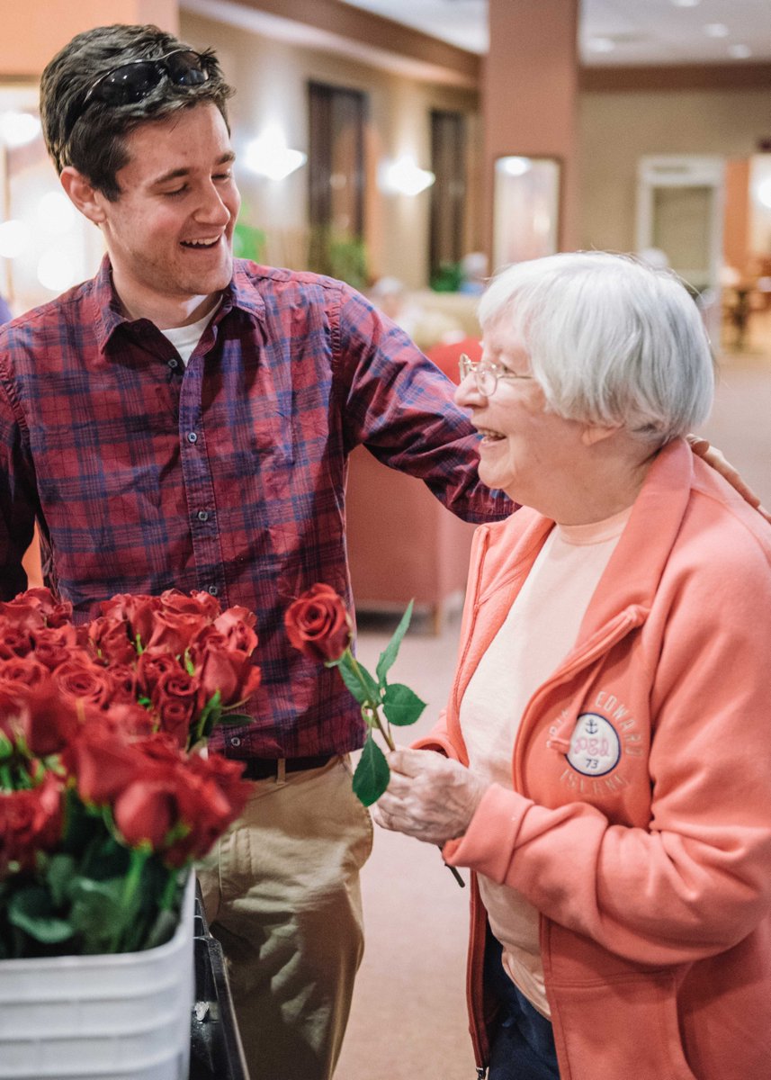 LifesparkBeYou's tweet photo. We partnered with @wishofalifetime's #cupidcrew on #vday17 and delivered roses to #seniors at @village_shores. Photo credit: Peter Sherno https://t.co/8raijkyK6S