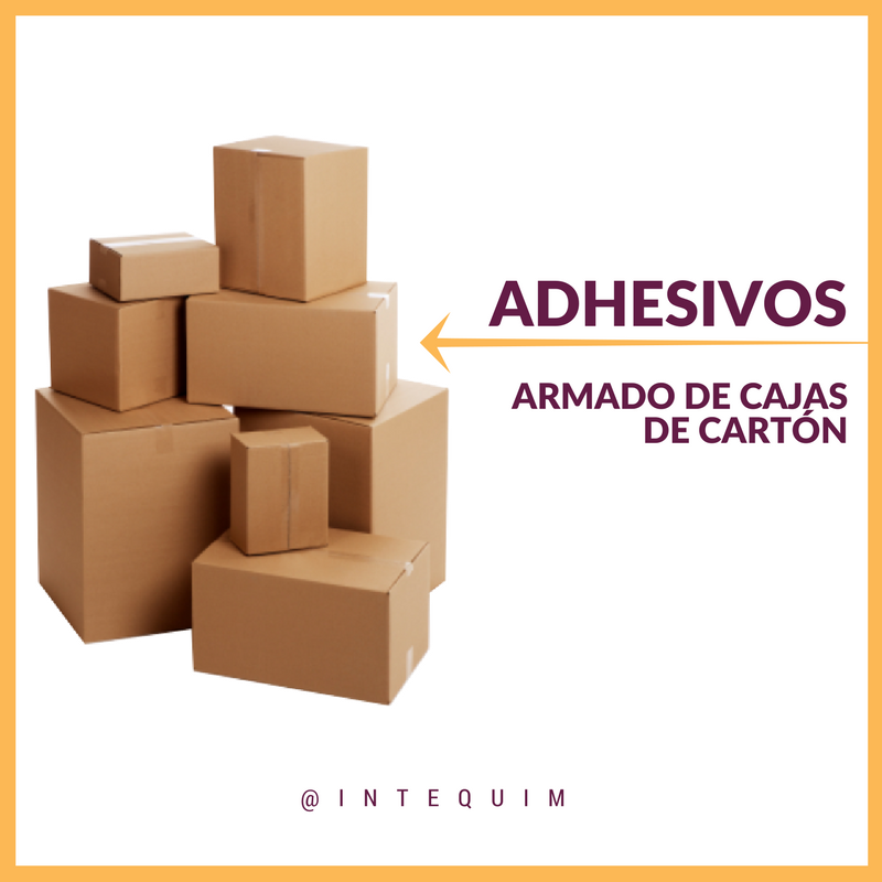 Intequim's tweet photo. Contamos con un amplio portafolio de adhesivos para atender al mercado de armado de cajas y estuches de cartón #intequim https://t.co/YmtN8J2nuH