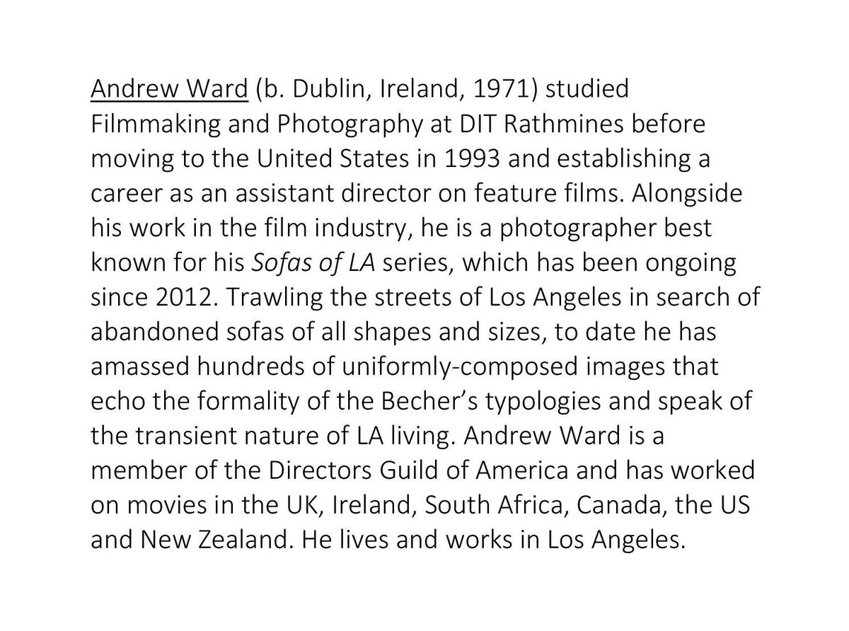 LACUNAE_INFO's tweet photo. Today's LACUNA [ 04 ] artist is LA-based Irish photographer and filmmaker Andrew Ward. Keep up-to-date with his #SofasOfLA at @eireandrew. https://t.co/ibJQvQp3pk