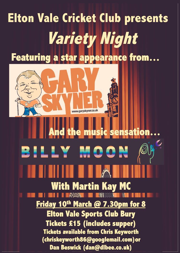 EltonValeCC's tweet photo. We are really pleased to announce details of upcoming variety night on 10th March... https://t.co/BTlmpyeqCu
