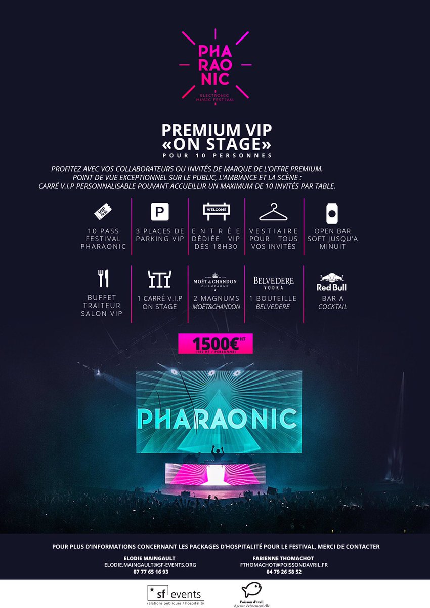 Pharaonic_fest's tweet photo. Pack entreprises Premium VIP "ON STAGE" #festivalpharaonic
Contact :
elodie.maingault@sf-events.org
fthomachot@poissondavril.fr https://t.co/tIaicdXB7Z