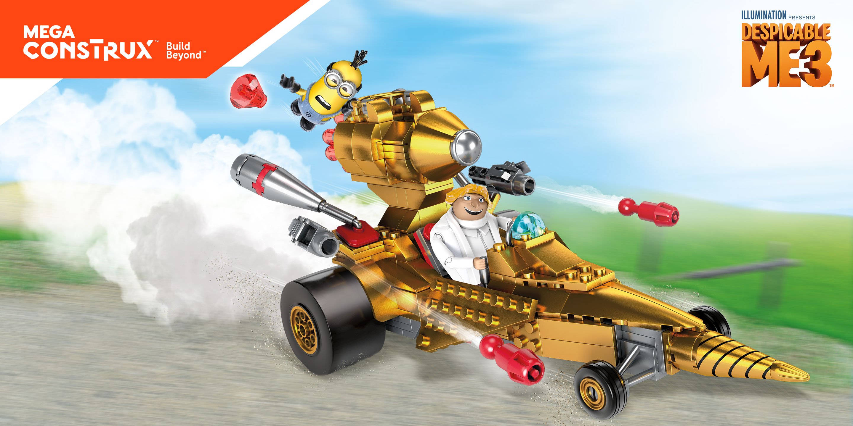Mega Construx on X Blaze a trail by land or by air in the ultimate getaway vehicle the Mega Construx Despicable Me 3 Dru s Transforming Car construction set. https t iizzfZzSr9 X