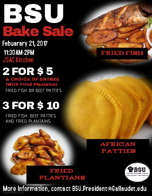 BSU_GU's tweet photo. come and get some delicious food today! they are selling at SAC basement by Rathskeller! #BSU 👏🏽😍 https://t.co/sfTaYUqaem
