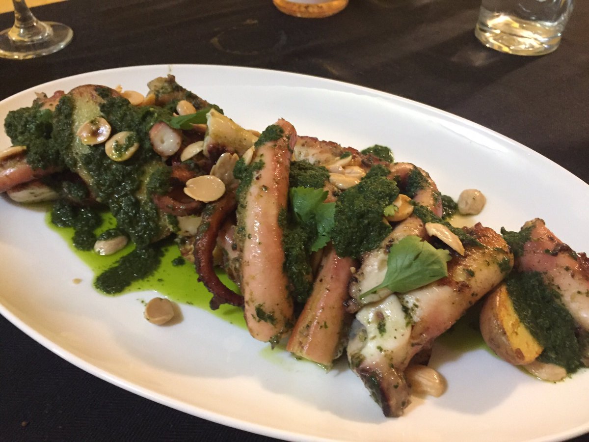 Hey Gordon,  do you like sous vide octopus with marcona almonds and salsa verde? It's a @Chef_Keller <a href="/GordonRamsay/">Gordon Ramsay</a>