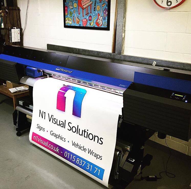 printMAXuk's tweet photo. @N1Visual Loving their @rolanddguk TrueVis VG640! We can't wait to see what they print!#SmallSign-Makeroftheyear #awardwinning https://t.co/g3170qcYpH