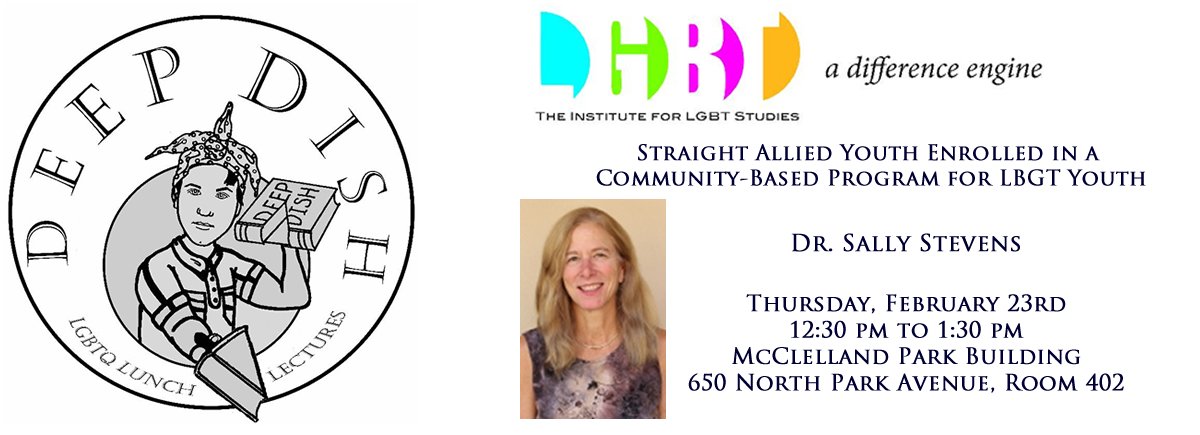 uaznorton's tweet photo. Join the @InstLGBTStudies Deep Dish Lecture, Thursday, Feb 23 at 12:30 - MCPRK Room 402 Featuring Dr. Sally Stevens! https://t.co/d7TAJq8lK7