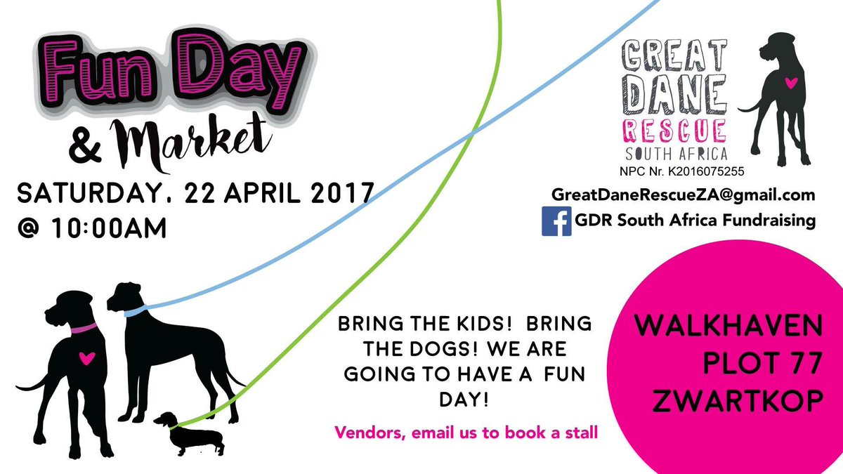 GreatDaneRescZA's tweet photo. Market day @walkhaven Come join us for a fun day #event#market#dogs#kids#fun#stalls https://t.co/8w6c7Kfx8n