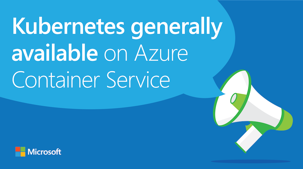 Announcing #Kubernetes GA in #Azure Container Service, DC/OS 1.8.8 & #WinServ Container in K8s preview: https://azure.microsoft.com/en-us/blog/kubernetes-now-generally-available-on-azure-container-service/