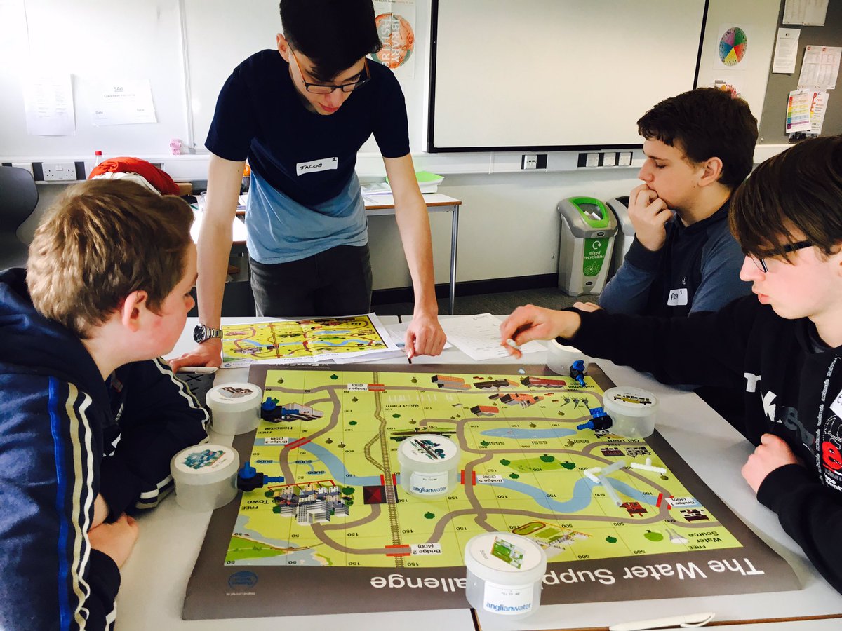 GPUTC's tweet photo. Yr 11 students are trying to stick to the budget to build a water network to serve the region with @AnglianWater #gputctasters #utcsuccess https://t.co/8la1fxHe6M