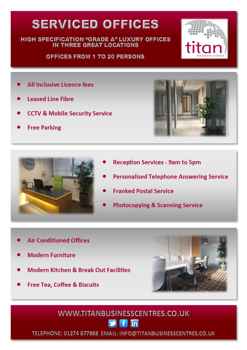 titanoffices's tweet image. Good afternoon all! Hope all are having a good week? #UKBusinessLunch #ServicedOffices #MeetingRooms #VirtualOffice