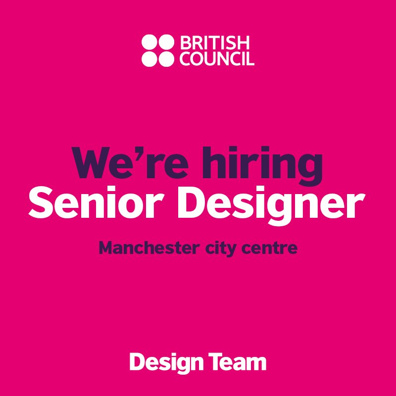DesignBritish's tweet photo. Join the team, apply via the British Council jobs site https://t.co/m8rSfPfzAf #design #Manchester #creative #designer https://t.co/dSvn7tvZo0