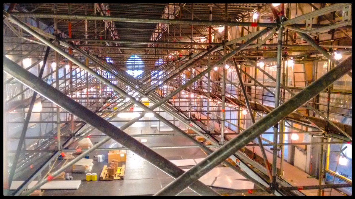 ToxicShock2000's tweet photo. High up amongst the scaffold in Guildford Cathedral for their asbestos removal project #cathedral @getsurrey https://t.co/RPMgj0Lj0Q