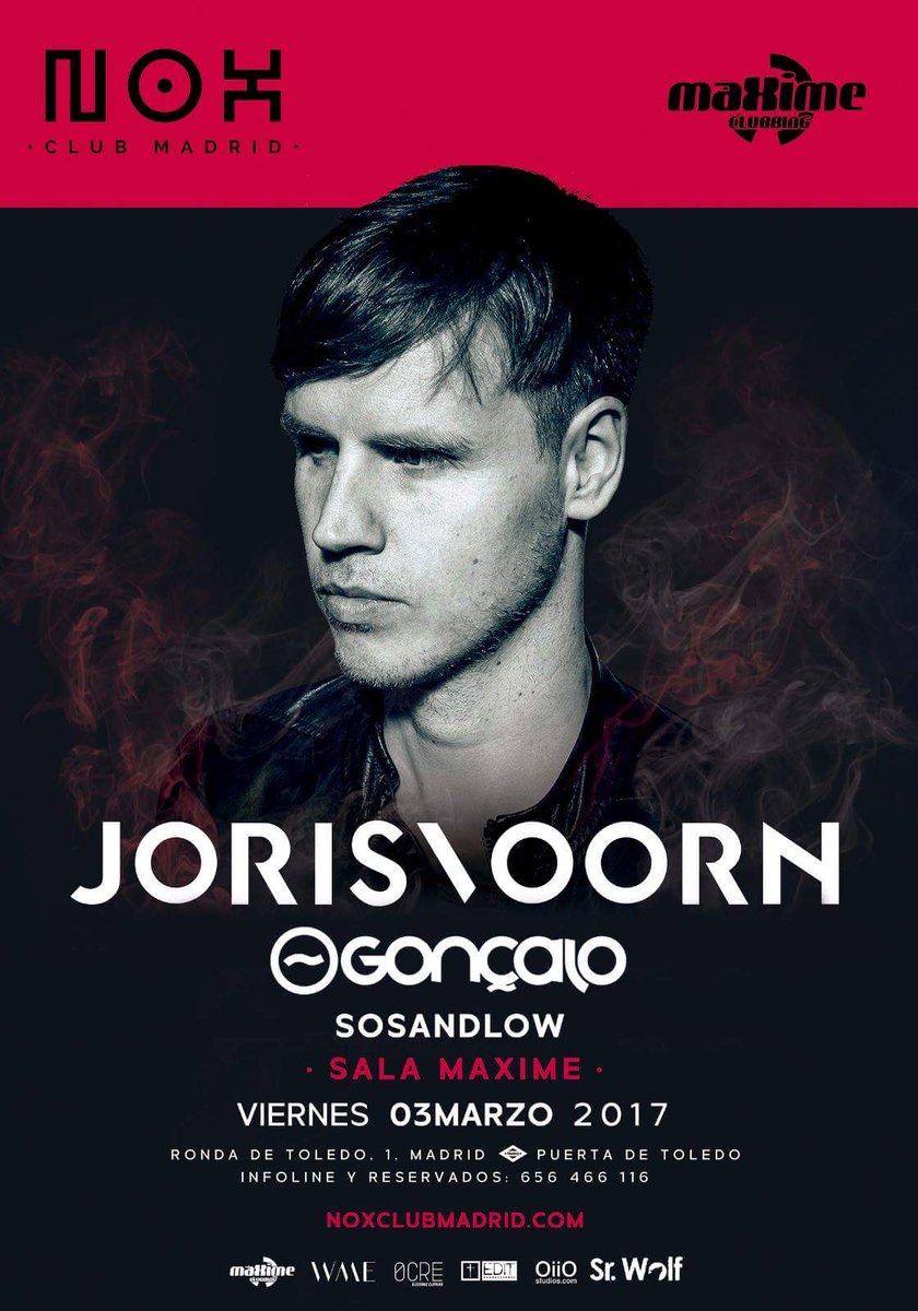 NoxClubMadrid's tweet photo. Buenos días!
Tenemos..concurso!
RT+COMENTA+NOMBRA y gana 1 entrada doble para ver al gran @jorisvoorn + @DjGoncalo el 3 de Marzo
#NoxIsBack https://t.co/l5pEcmV3TN