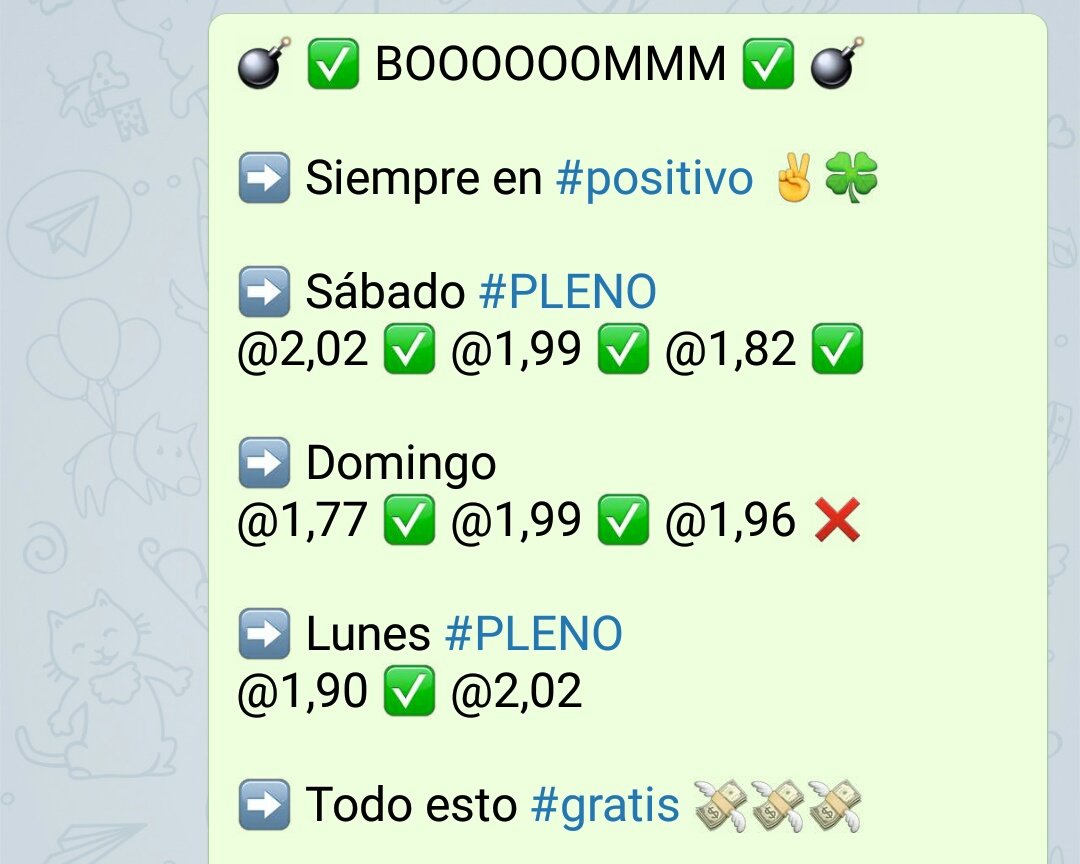 South231's tweet photo. Vaya días que llevamos en #telegram
2 #plenos en 3 dias 💸💸
No esperes más y únete, #GRATIS 
#tipster #bet365
👇👇👇👇👇👇👇
https://t.co/lsRbteqmIA https://t.co/VTz7y2jA5Q