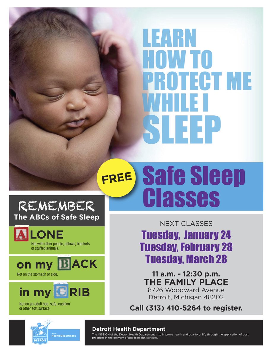 GreatStartWayne's tweet photo. FREE Safe Sleep Classes! Call to register...classes happening Feb. 28th and March 28th!
#sleepsafewithABCs #greatstartwayne https://t.co/7zWbKeyt2W