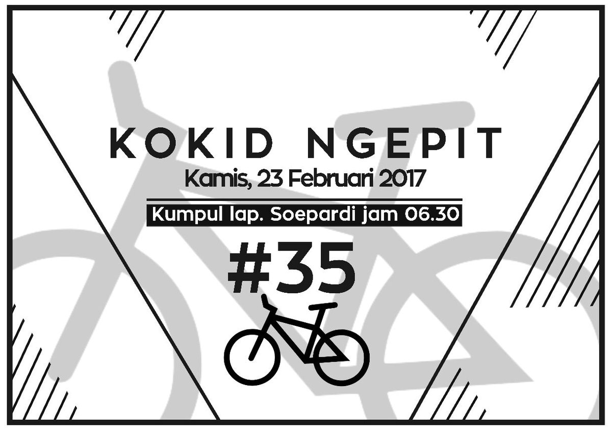 Selamat malam.
Jangan lupa besok hari Kamis, 23 Februari 2017 kita bersepeda bersama ke Sekolah di #KokidNgepit35 temen-temen😊