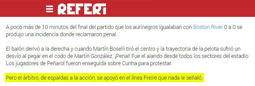padreydecanocom's tweet photo. Según @Referiuy, el juez Cunha estaba "de espaldas" a la jugada del penalazo del domingo en el Campeón del Siglo. https://t.co/EijfSOMBbo