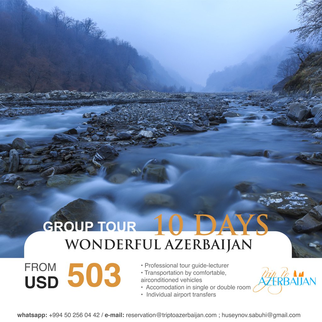 tripazerbaijan's tweet photo. WONDERFUL #AZERBAIJAN #TOUR
Type of Tour: Cultural, Duration: 9 nights / 10 days, Travel dates: 01.05. – 10.05.17; https://t.co/mmCDAiF7fV https://t.co/fOQjIFxfSU