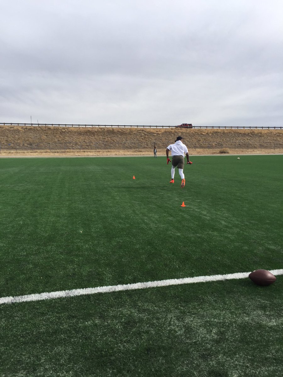 IconicSportsGrp's tweet photo. No days off for @JordonVaden!! #NFLDraft #ColoSt https://t.co/ViZHjVFm2Z