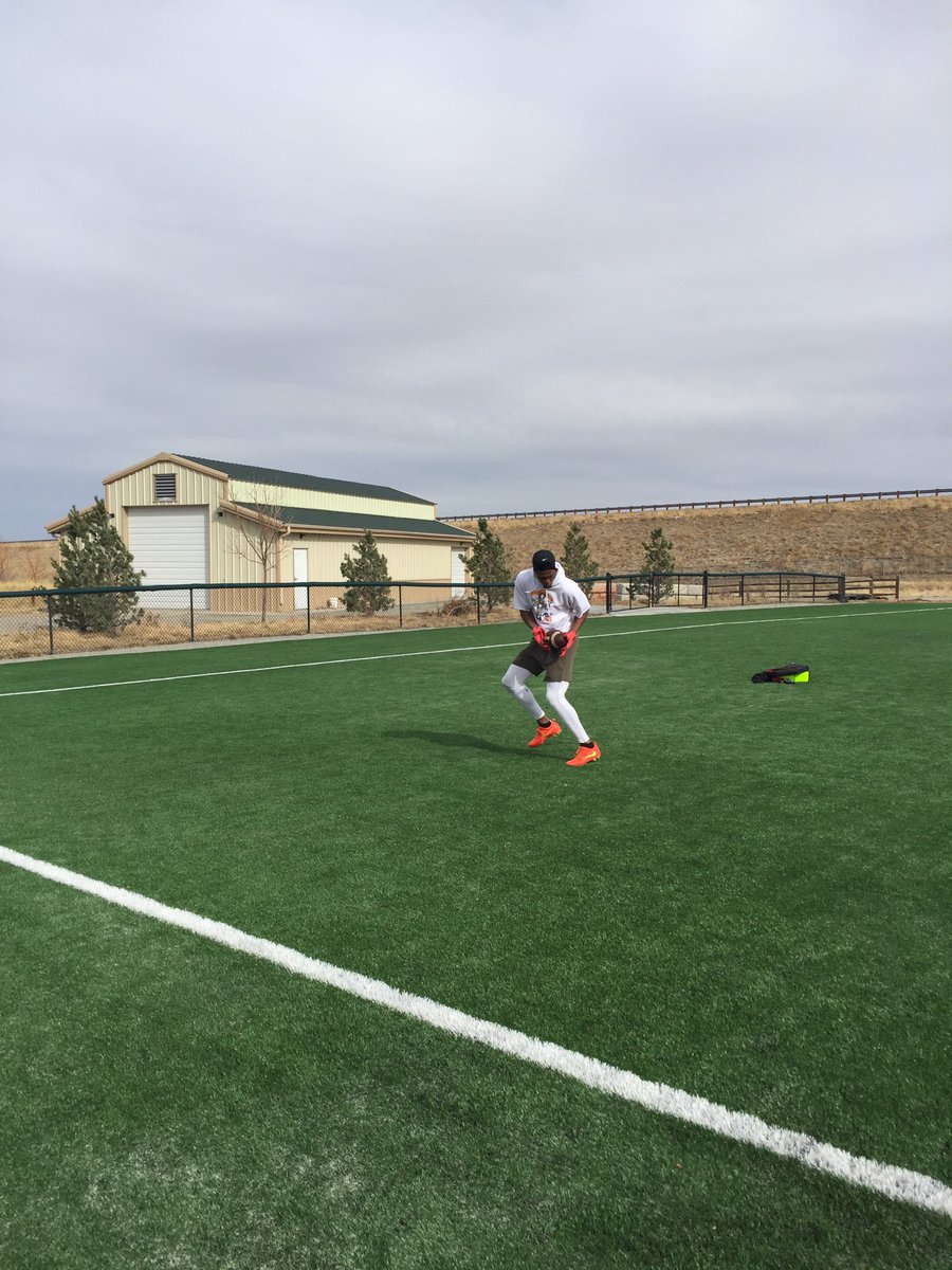 IconicSportsGrp's tweet photo. No days off for @JordonVaden!! #NFLDraft #ColoSt https://t.co/ViZHjVFm2Z