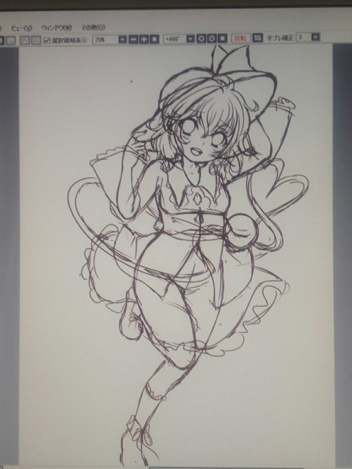 合同誌の表紙描いてみてる…こいしちゃん描いたことないから難しい('・ω・`) 