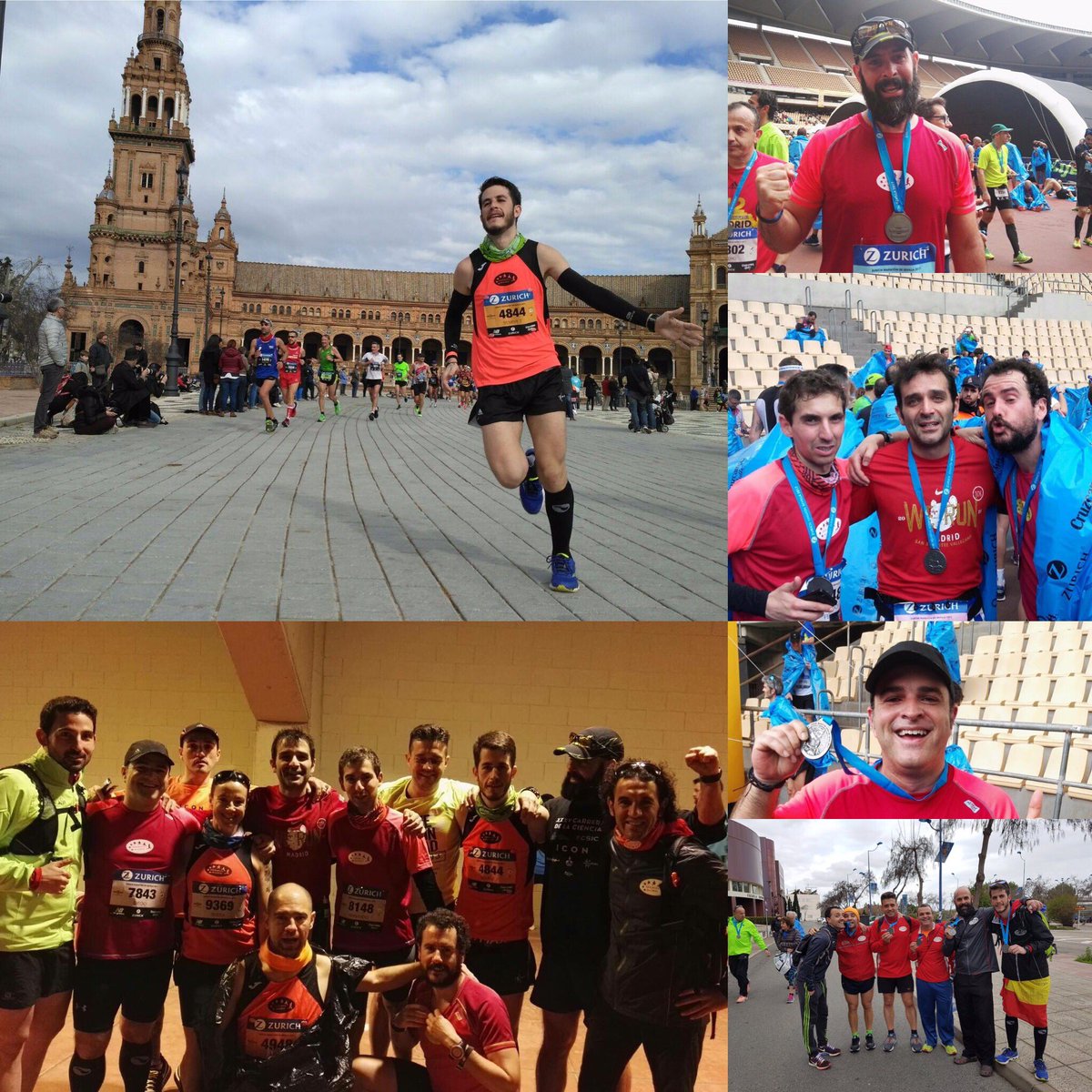 Momentos de nuestros compañeros en la <a href="/MaratonSevilla/">Zurich Maratón de Sevilla</a> gran #Maraton2017 en una ciudad increíble