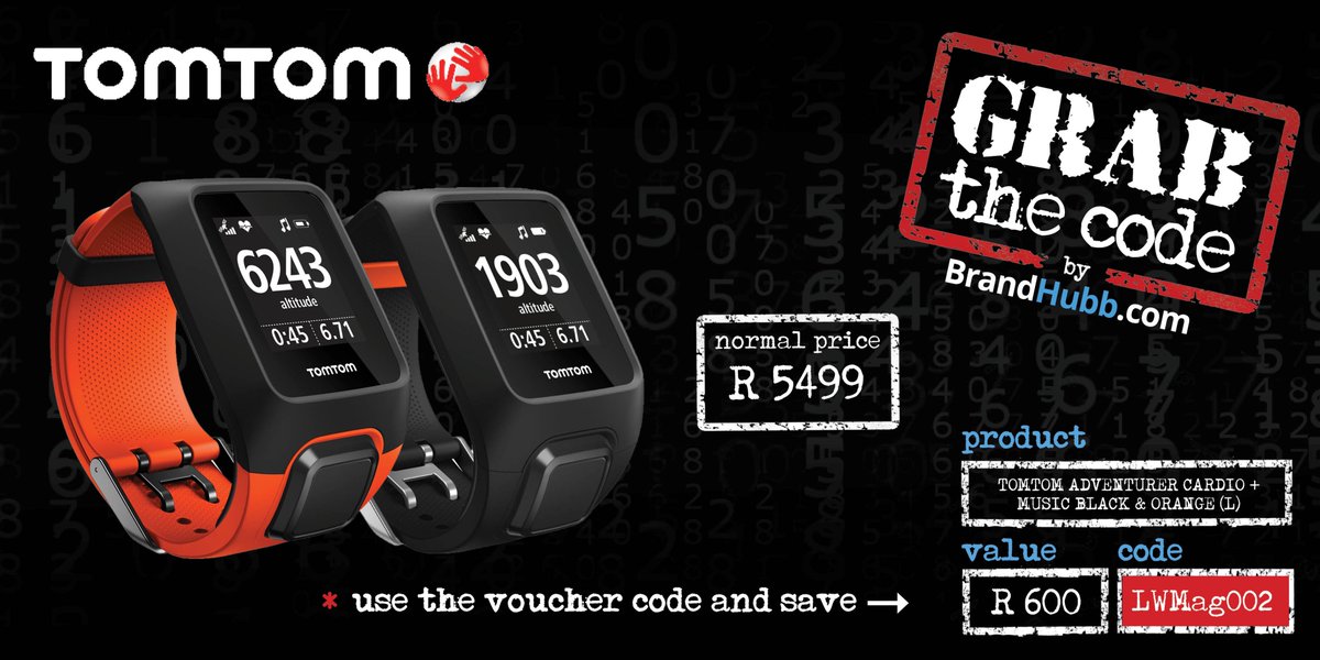 LW_Mag's tweet photo. #GrabTheCode & save big on this #TomTom Adventurer Cardio + Music watch.
Include your code (LWMag002): https://t.co/OMaYn0PIHe
@brandhubbsa https://t.co/M23MMd70MM