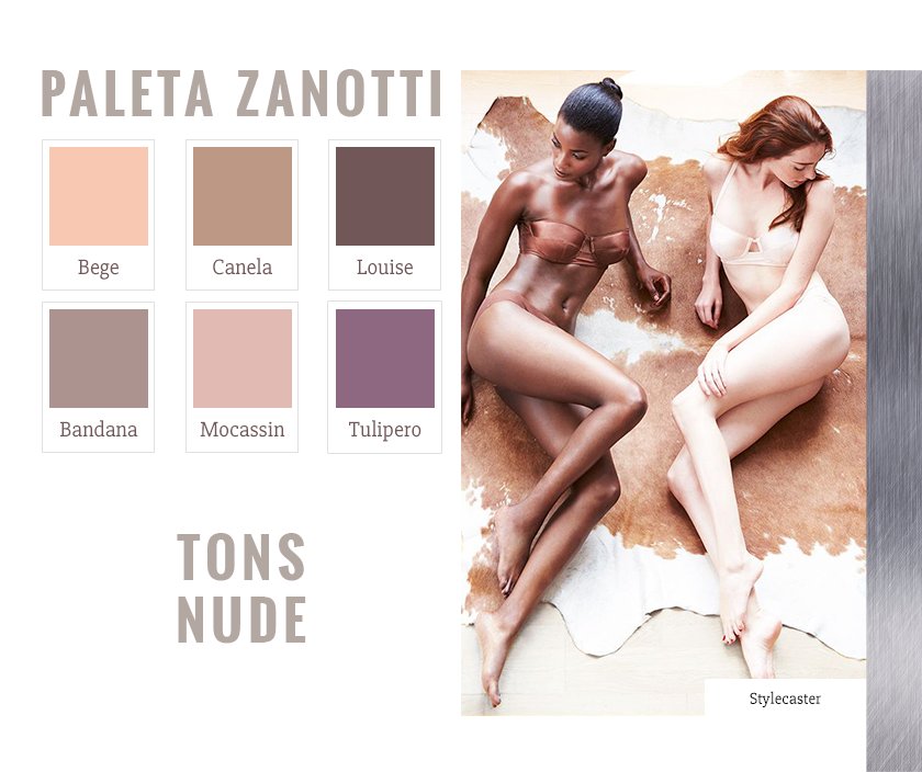 zanottielastico's tweet photo. #Carteladecores: acerte no #nude, a tonalidade em voga na #modaíntima da próxima temporada, com a #paleta de tons Nude da Zanotti. https://t.co/4BPvMZqkiZ