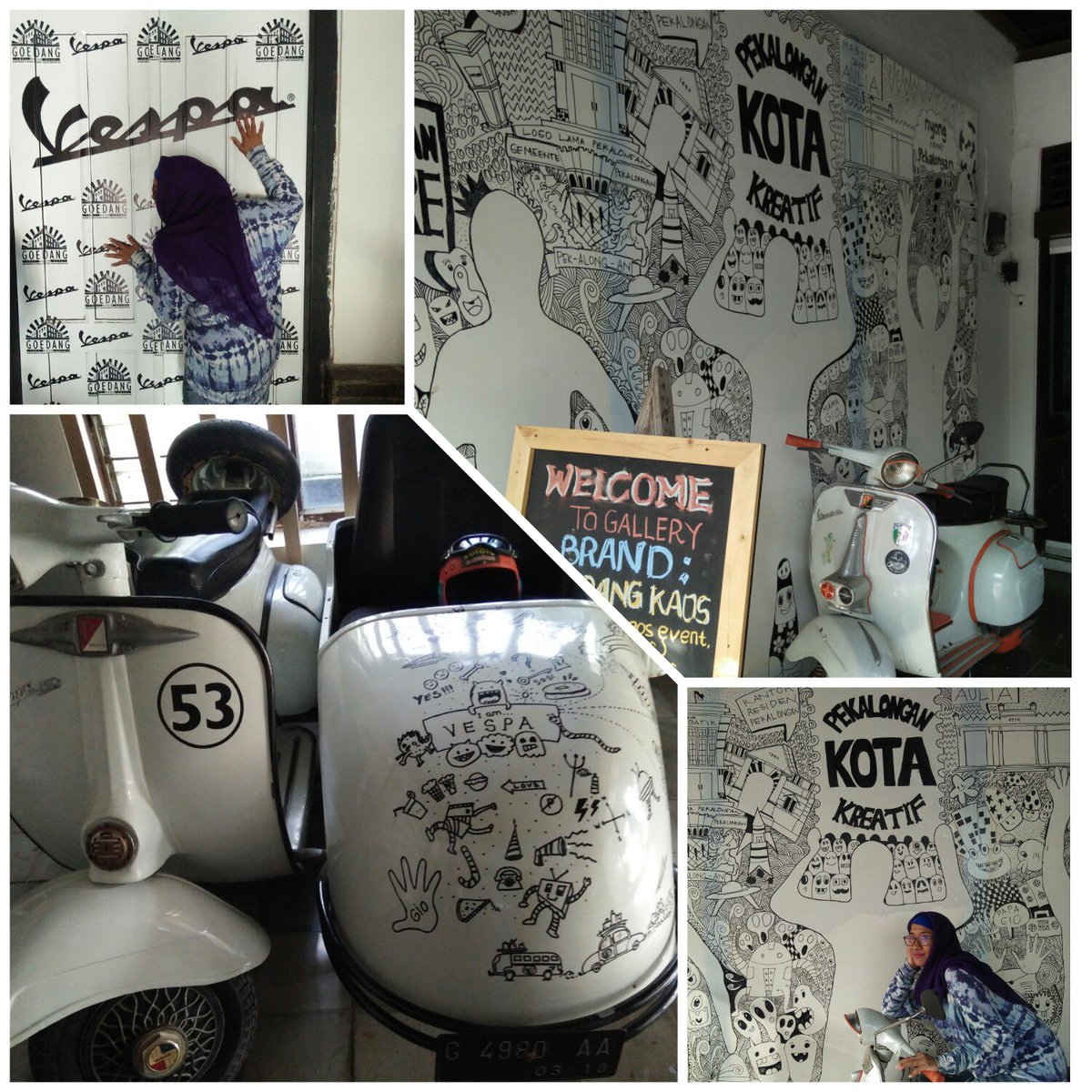 jacintha_box's tweet photo. #PekalonganSeru Seru ke @GOEDANGKAOS ada Mbak mimin yg kece @Nellasari__.Mupeng dg ama Vespa Cornernya; ljt intip toko sblh ada @justmiltii https://t.co/WekYCntIF0