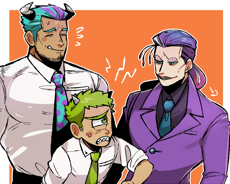 カヂロ A Twitter リクエスト モンスターズインクの擬人化 サリーとマイクとランドール描きました