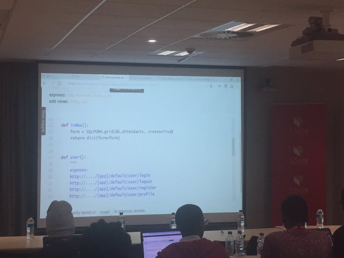 PyConNA's tweet image. After tea time #Web2Py continues #PyConNamibia