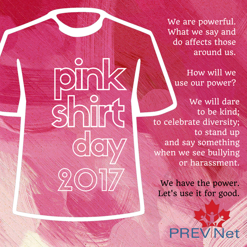 PREVNet's tweet photo. How are you recognizing #PinkShirtDay tomorrow? We'd love to hear &amp; share! Find resources on bullying prevention at https://t.co/OwNq5y2KRd https://t.co/lDjSarYjLU