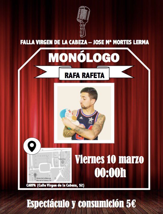 ¿Qué hay mejor para la noche del 10 de marzo que ver a Rafa Rafeta en directo en nuestra Carpa? ¡Nada! #monólogos #fallas2017 #risas #humor