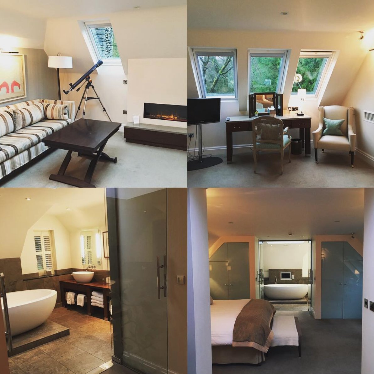 LinthwaiteHouse's tweet photo. A beautiful guest collage of our Luxury #LoftSuite, shared by Karen Tyler on Instagram! https://t.co/KTgAZo4KM3