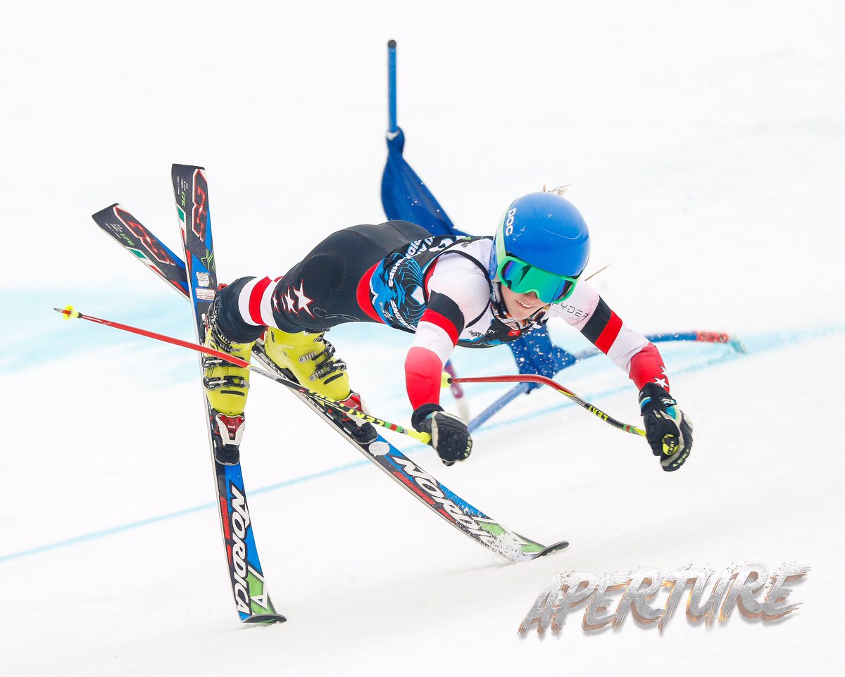ApertureBySD's tweet photo. "En Pointe" @sarah98dev makes her crash look graceful during her GS run at the WIARA State Championships Monday morning https://t.co/aDw474NB8l