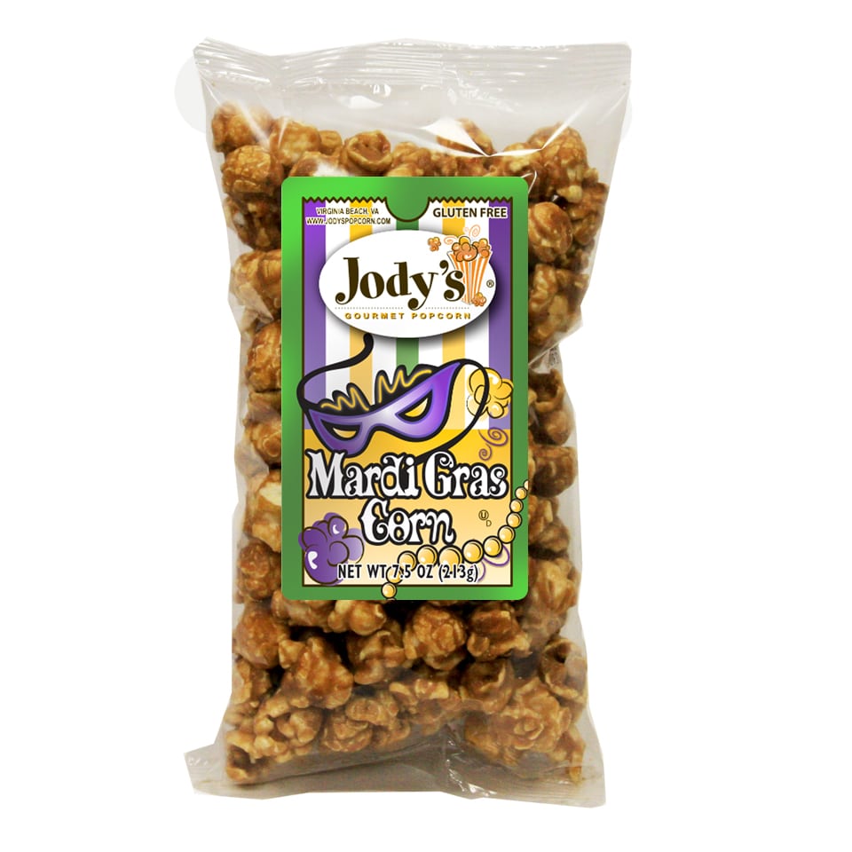 Celebrate Mardi Gras this year with Jody's Popcorn! We have caramel and colorful popcorn to fit into any party or celebration! Enjoy!