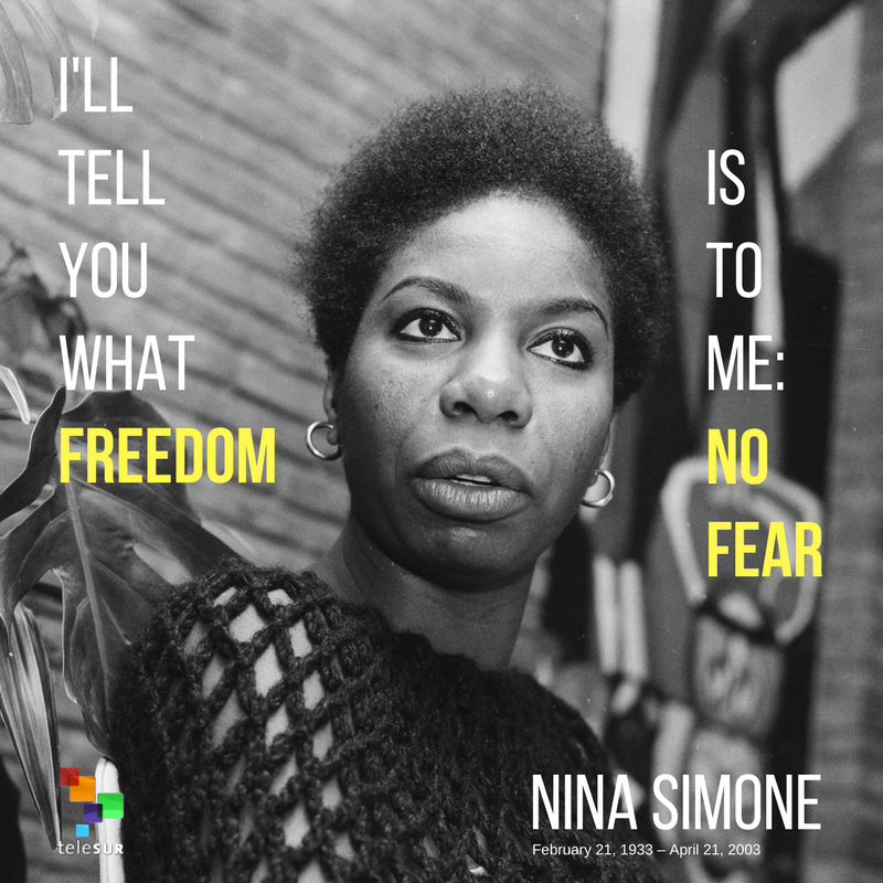 Happy Birthday Nina Simone! Simone was a singer, songwriter, pianist, arranger, and civil rights activist.    