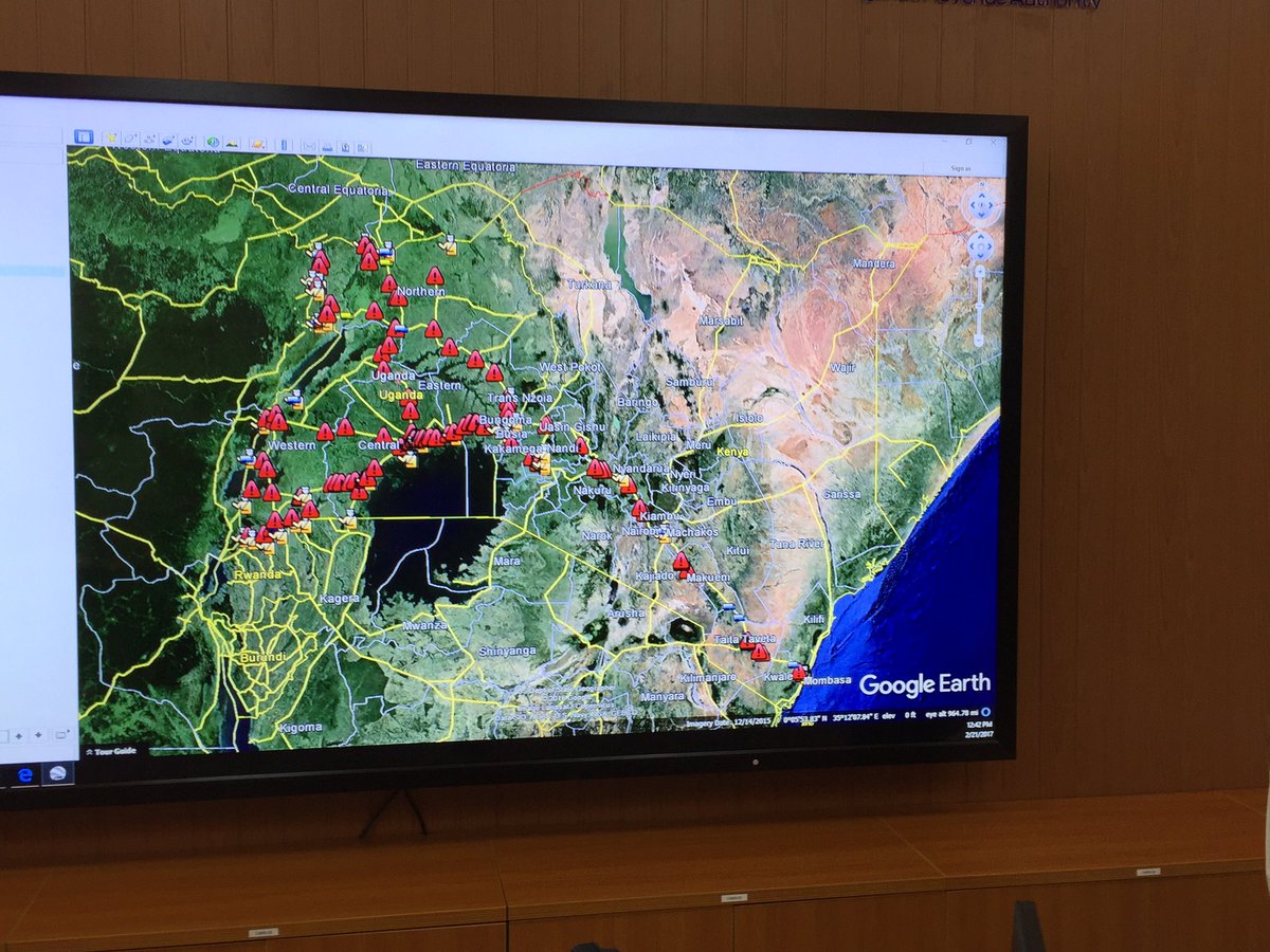 amufuruki's tweet photo. Visiting the regional electronic cargo tracking monitoring centre at URA customs Kampala with @TradeMarkEastA board. Impressive technology! https://t.co/A87qe7T83H