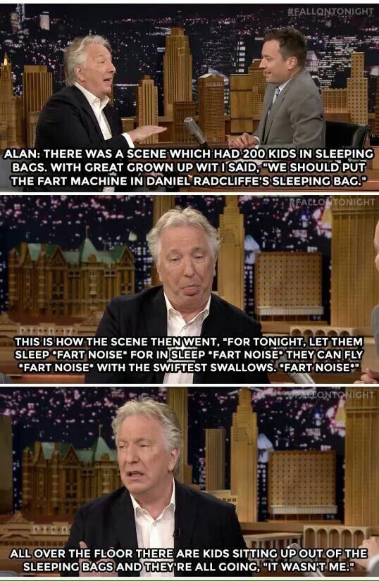One of my favorite Alan Rickman interview tidbits. Happy birthday, dear man: 