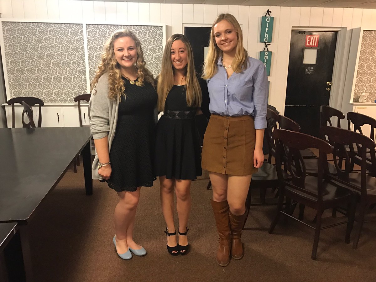 Congrats to these three sisdtas for being initiated into Order of Omega last night!