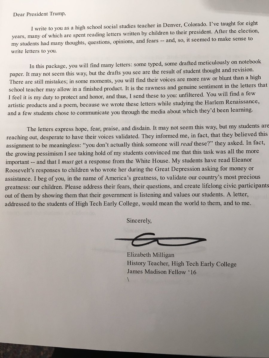 emilll's tweet photo. Mr President: Help me prove my students wrong! #htecdenver  @KellyannePolls @seanspicer @realDonaldTrump https://t.co/eW2snZ6oEJ