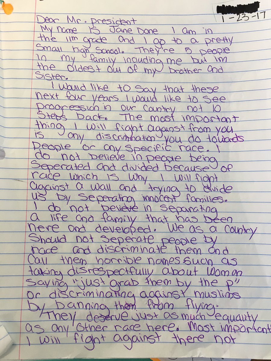 emilll's tweet photo. Mr President: Help me prove my students wrong! #htecdenver  @KellyannePolls @seanspicer @realDonaldTrump https://t.co/eW2snZ6oEJ
