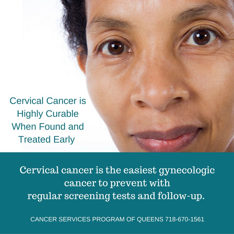 CSPQueens's tweet photo. Free cervical cancer screenings for eligible Queens, NY residents - call 718-670-1561. #freecancerscreening #cancerawareness #earlydetection https://t.co/wXhFHkVy0F