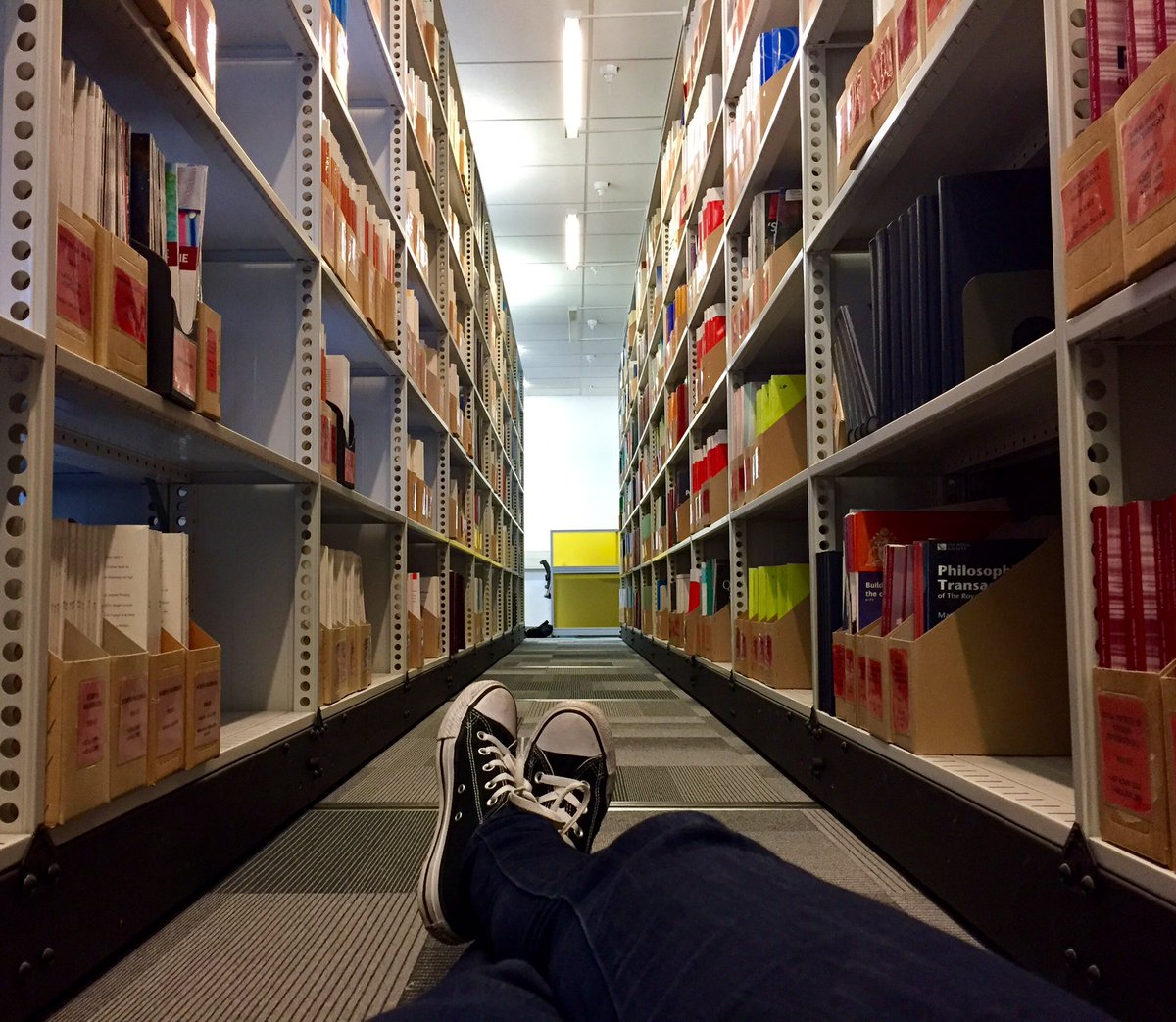 helencurtis's tweet photo. Things I'll miss about @warwicklibrary No 4: having a crafty kip in the quiet shelves #libraryconfessions https://t.co/RcMvlHmlEO