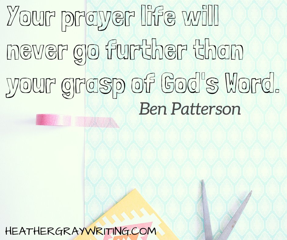 LaughDreamWrite's tweet photo. Our prayer life is based on our understanding of God's word.
#BenPatterson #prayermatters #prayer https://t.co/BVA4BnYmDl