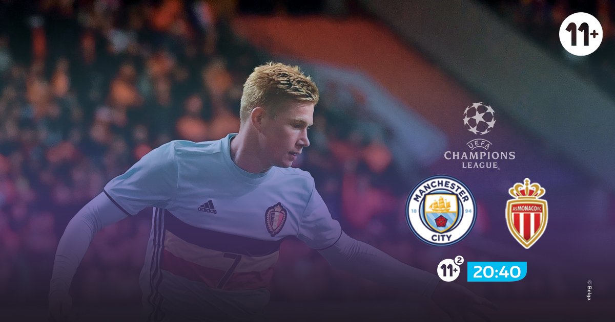 PickxSports's tweet photo. KDB is ready for the knock-outphase of the Champions League. Tonight, live on Proximus 11+. #mncmon #pxs11 https://t.co/BwQ4i6Aa2K