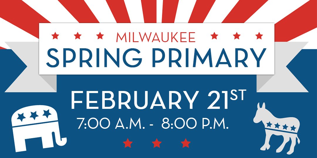 NEWaukee's tweet photo. Get out and Vote! The Milwaukee Spring Primary is today!
https://t.co/sQMXODfbqe https://t.co/Ju9F6IPWbJ